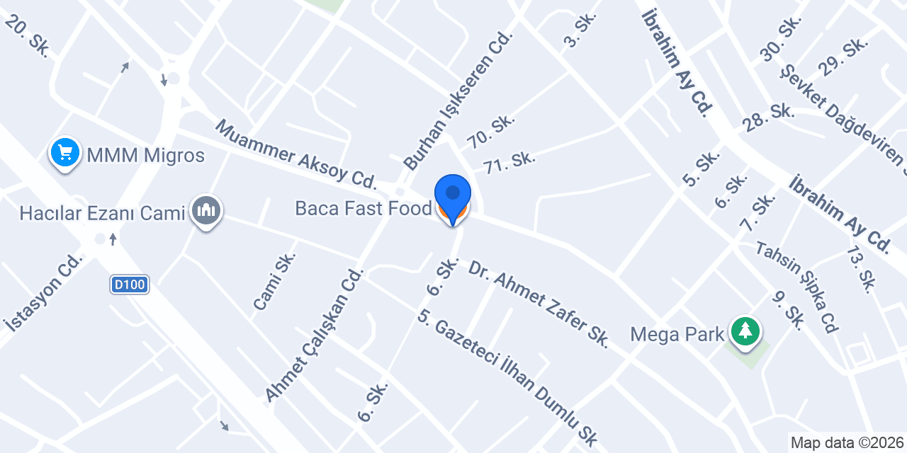 Baca Fast Food konumu