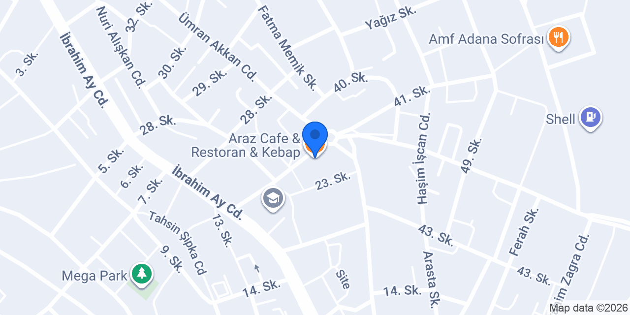 Araz Cafe & Restoran & Kebap konumu