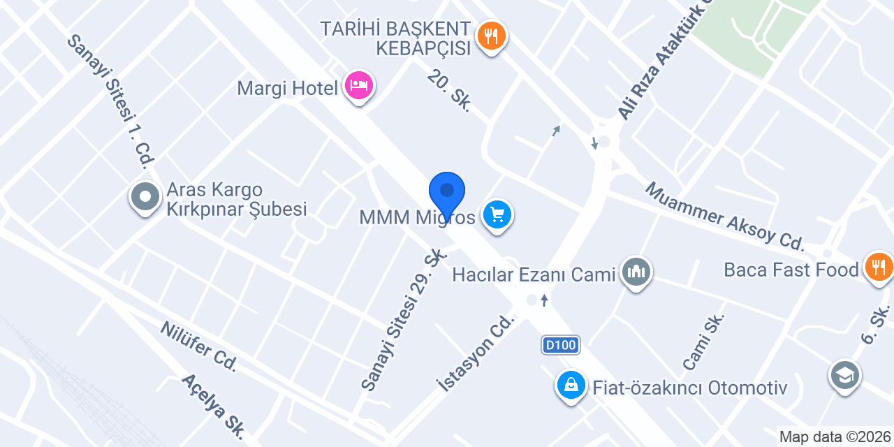 Ustaoğlu Asansör konumu