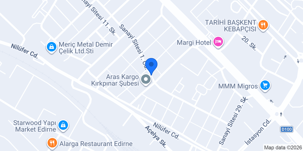 AYTAÇ EMLAK EDİRNE konumu