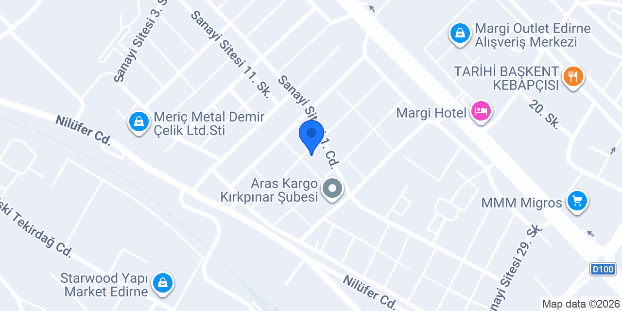 Edirne Adalar Oto Servis konumu