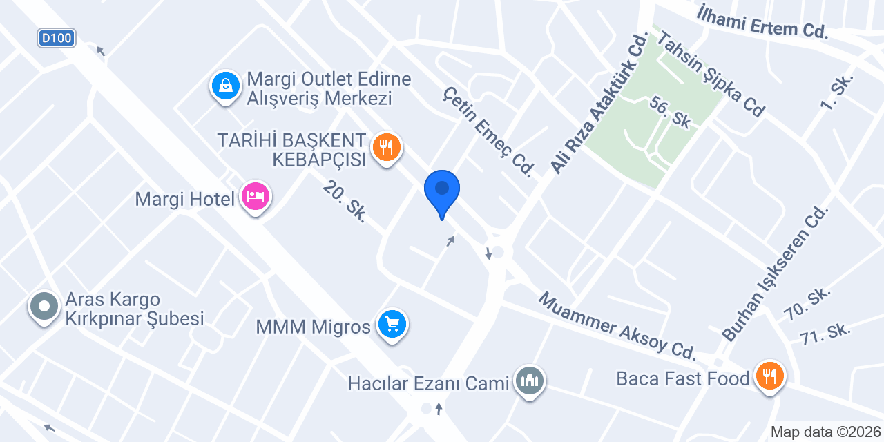 Edirne Çiçekçi Naci Dıramalı konumu
