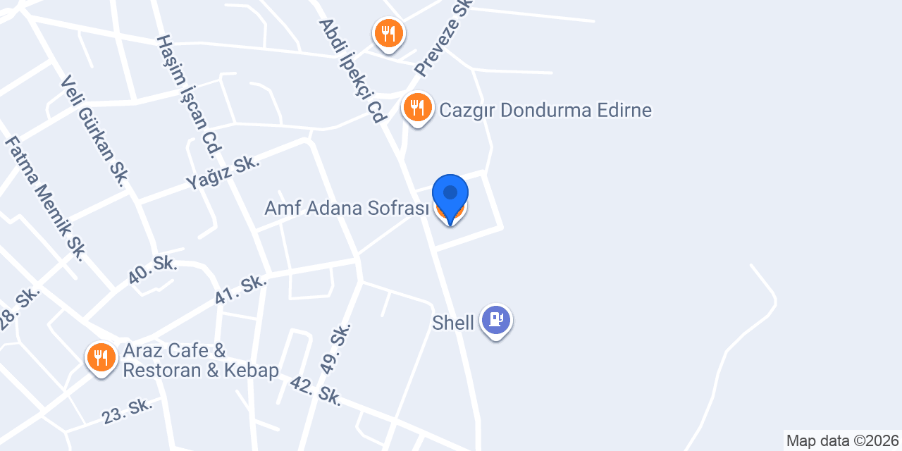 Amf Adana Sofrası konumu