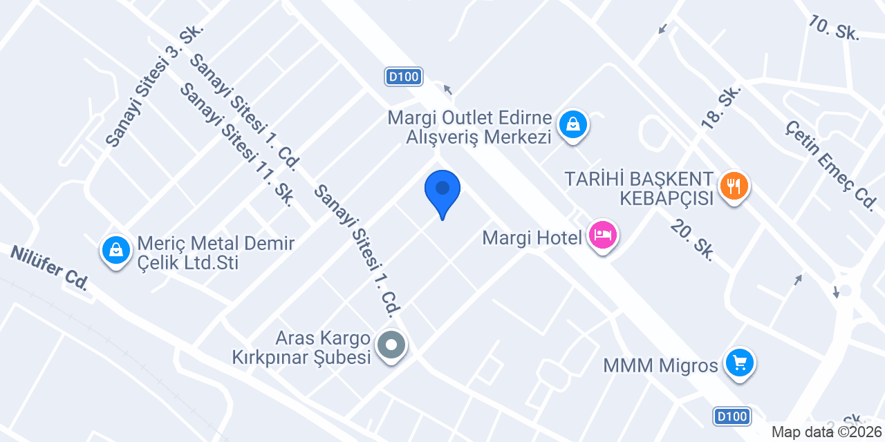EDİRNE CAM SİNEKLİK konumu