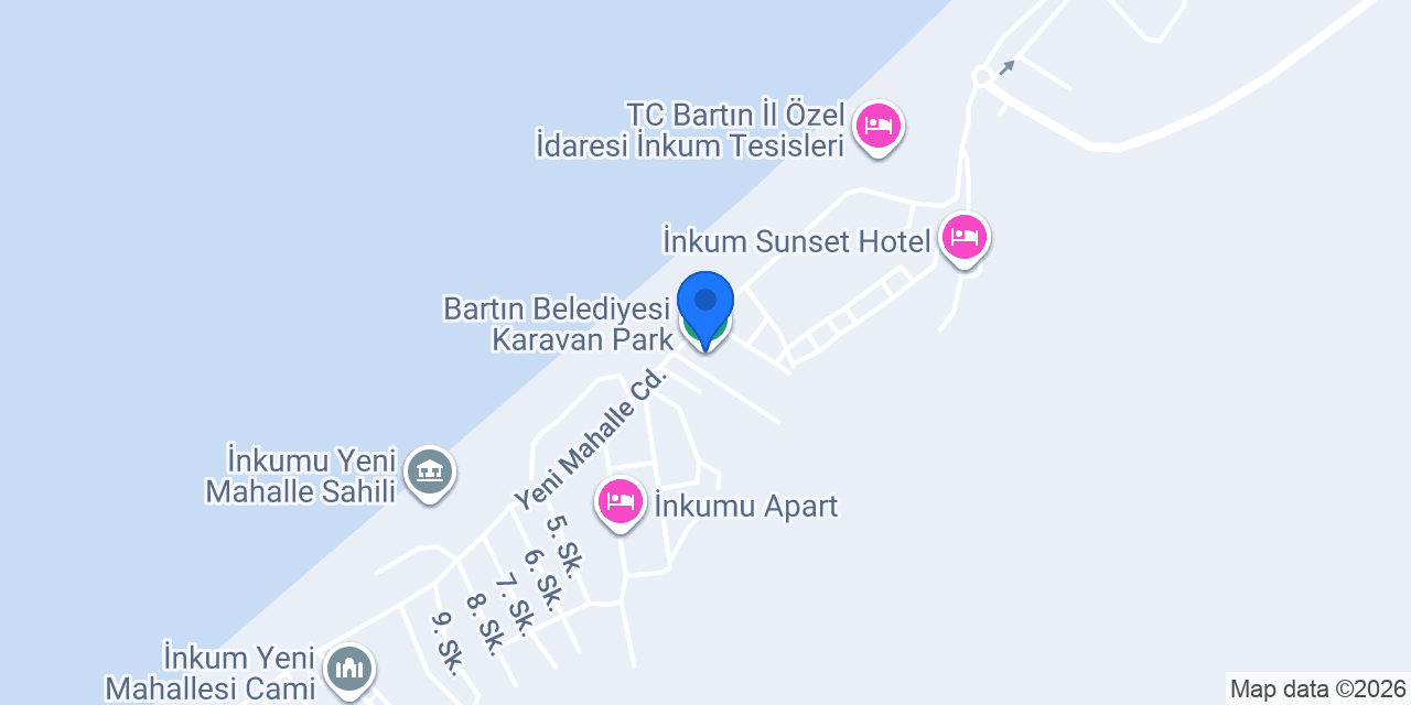 Bartın Belediyesi Karavan Park konumu