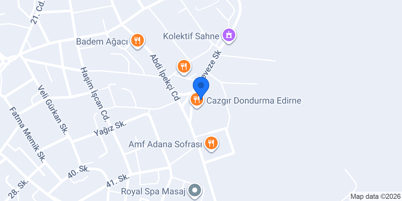 Cajun Corner Edirne Şükrüpaşa konumu