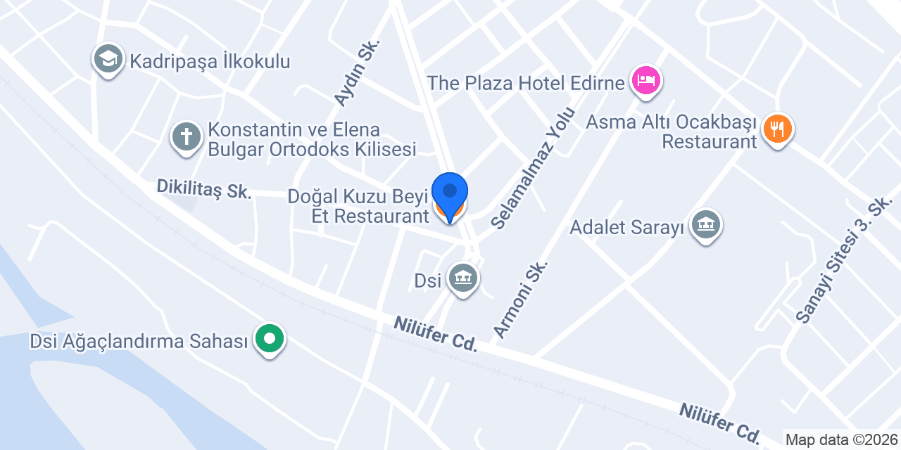 Doğal Kuzu Beyi Et Restaurant konumu