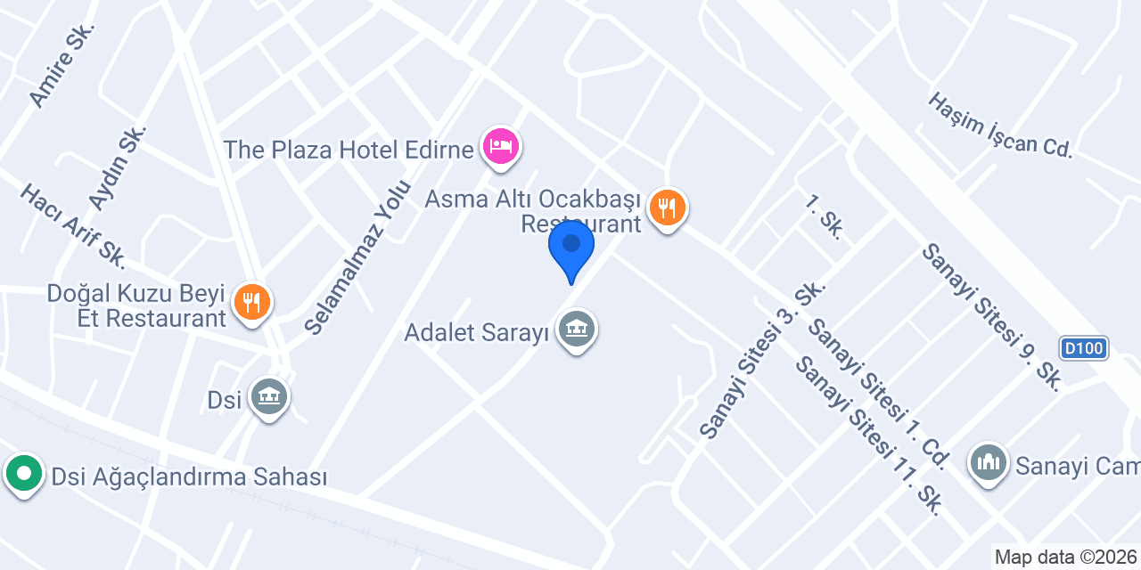 Uğur Kurtoğlu Fizyoterapi Edirne konumu