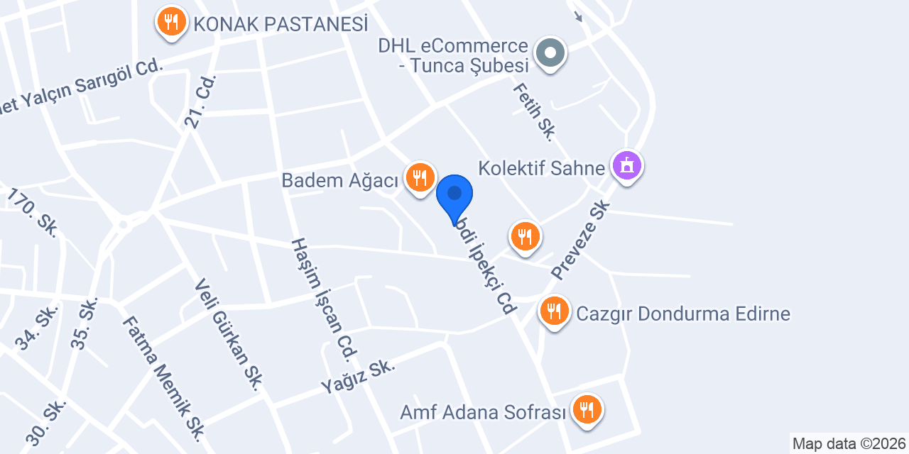 Sütlüce Kadayıf Edirne konumu