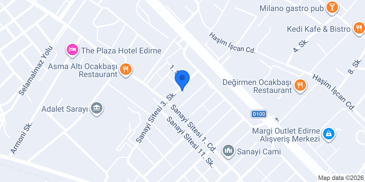 Edirne özen lastik konumu