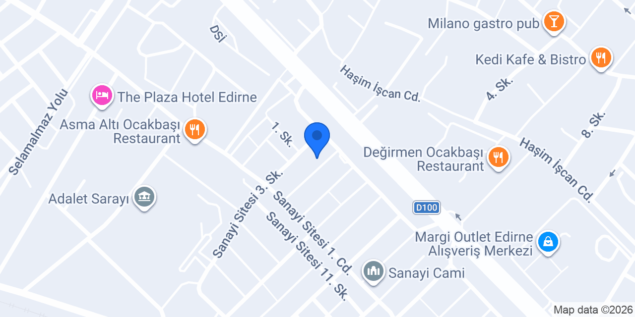 Edirne Mutlu Akü konumu