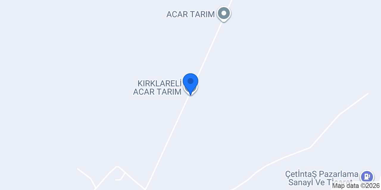 KIRKLARELİ ACAR TARIM konumu