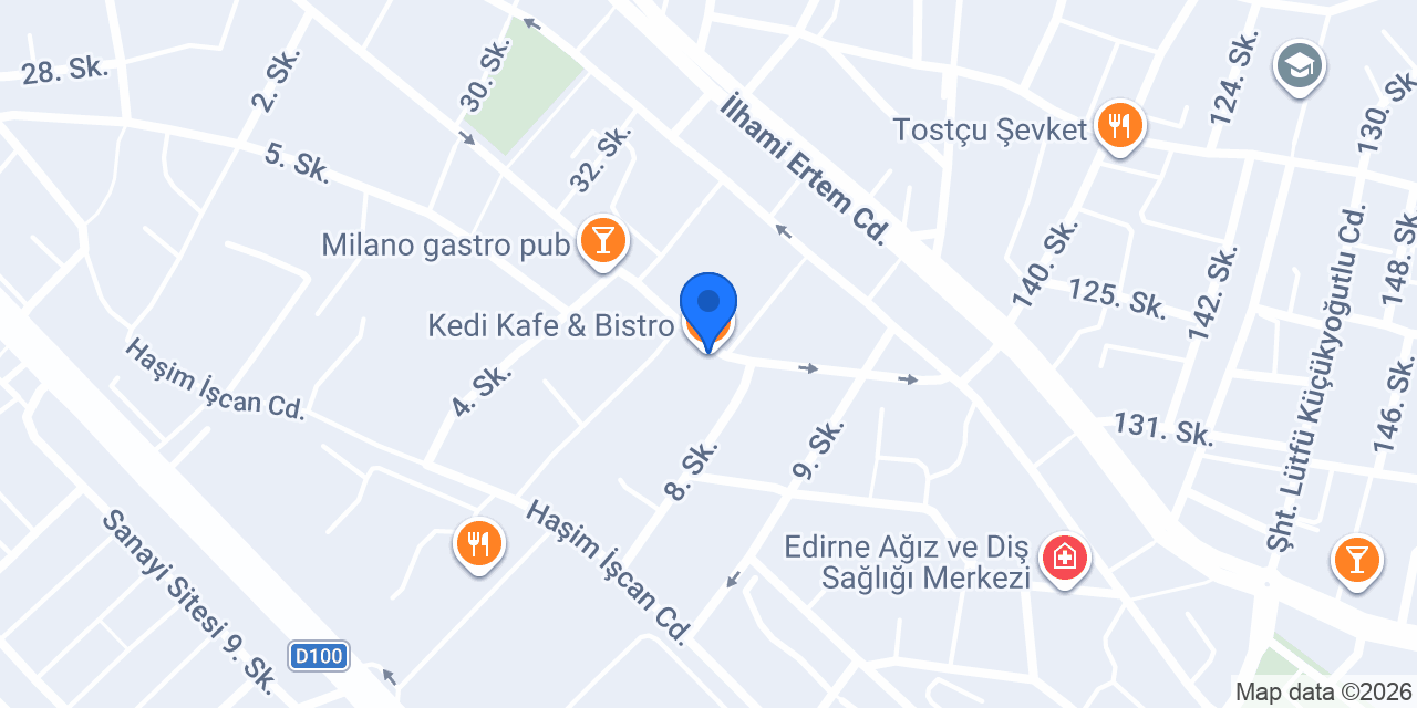 Kedi Kafe & Bistro konumu