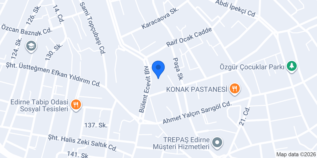 Edirne Yönetim konumu