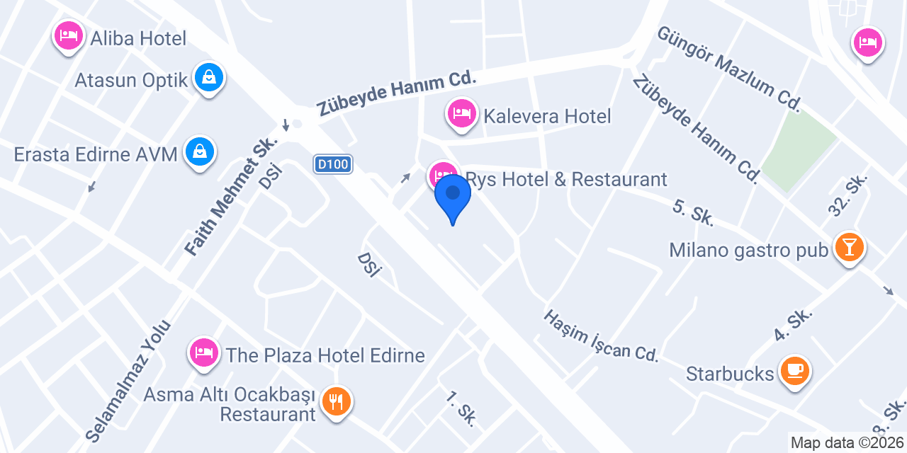 Yapı Kredi - Edirne Sanayi Şubesi konumu