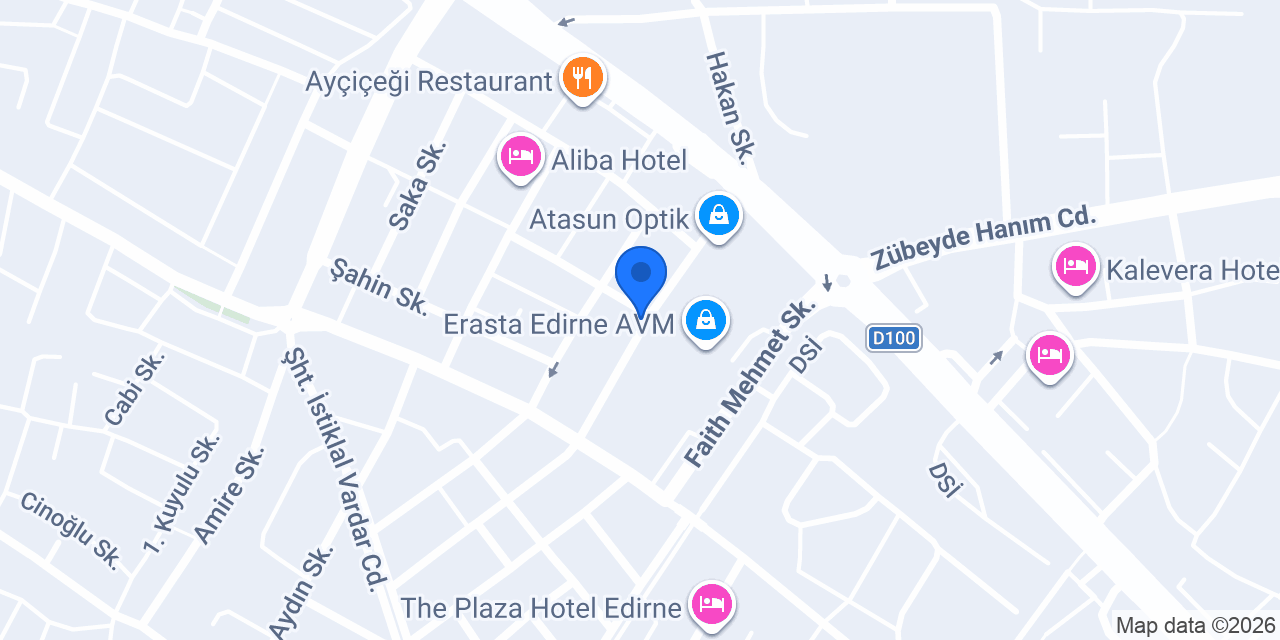 Latife Türk Kahvesi Edirne konumu
