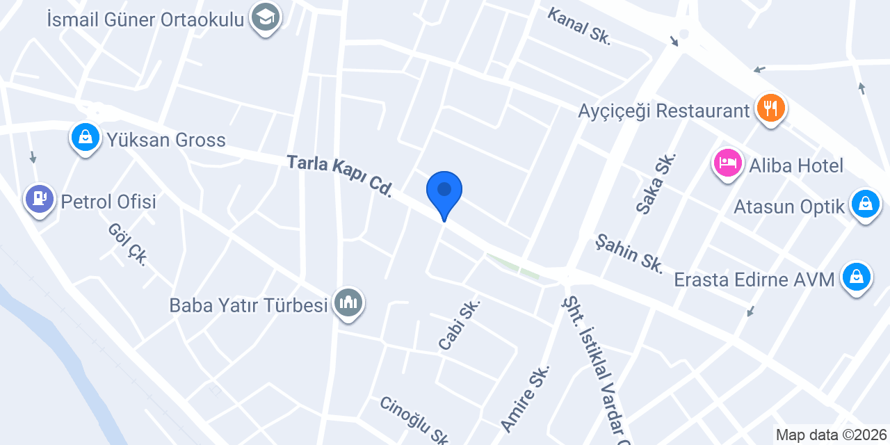 EDİRNE DEĞİRMEN CAFE konumu