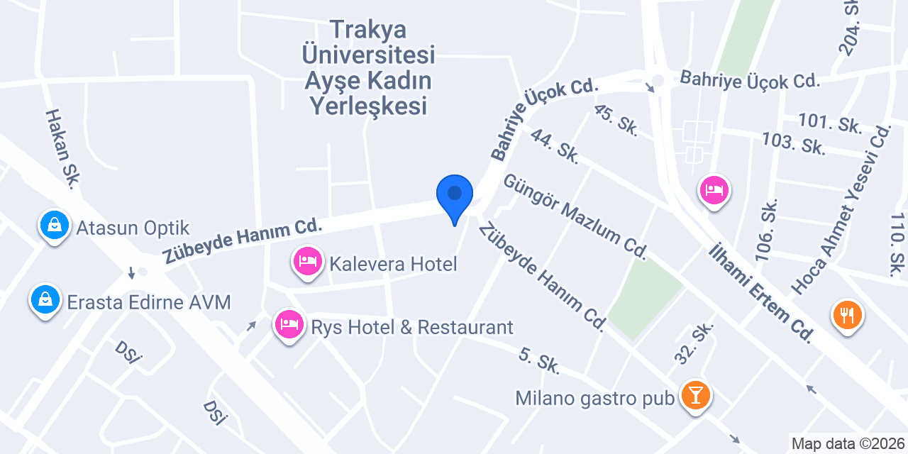Edirne pasta dünyası konumu
