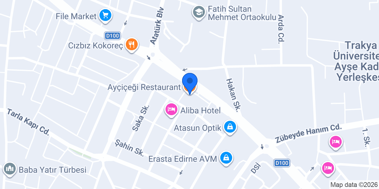Ayçiçeği Restaurant konumu
