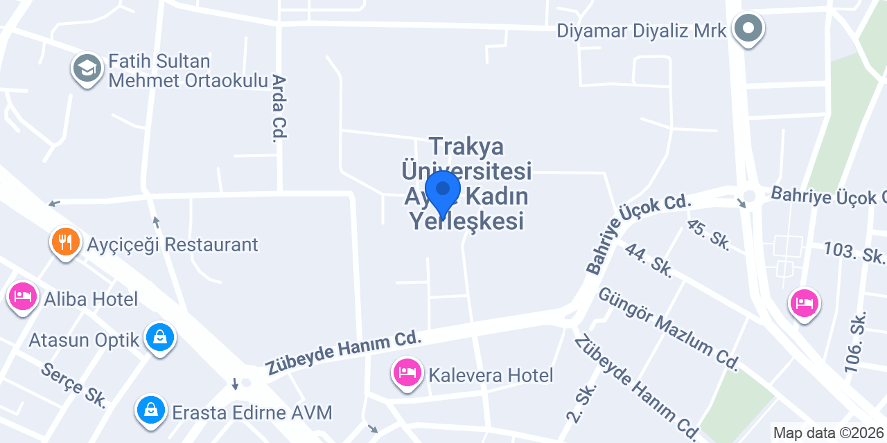 Trakya Üniversitesi Matbaası konumu