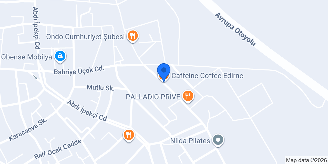 Caffeine Coffee Edirne konumu