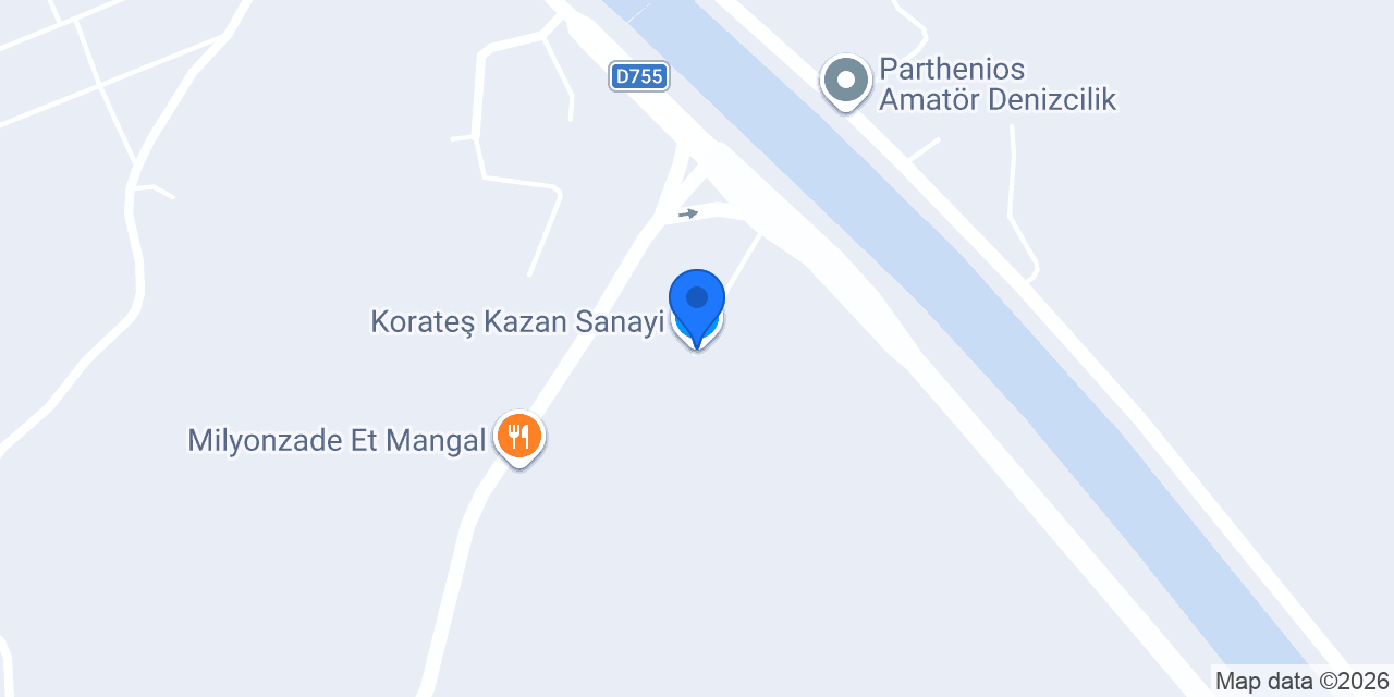 Korateş Kazan Sanayi konumu