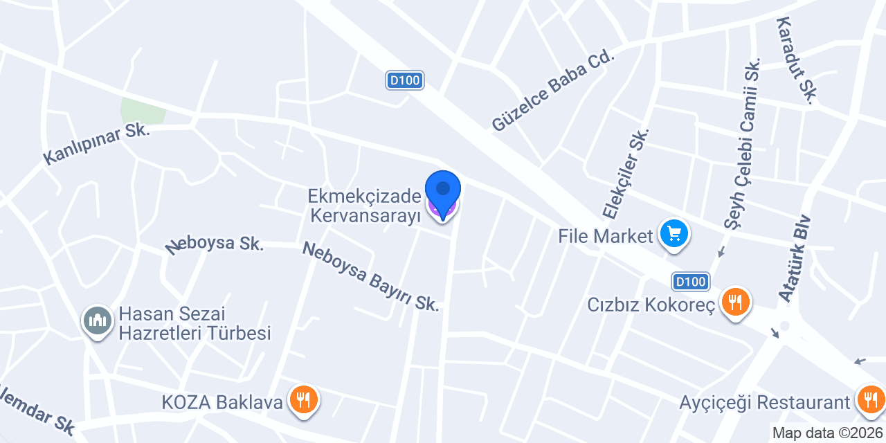 Ekmekçizade Kervansarayı konumu