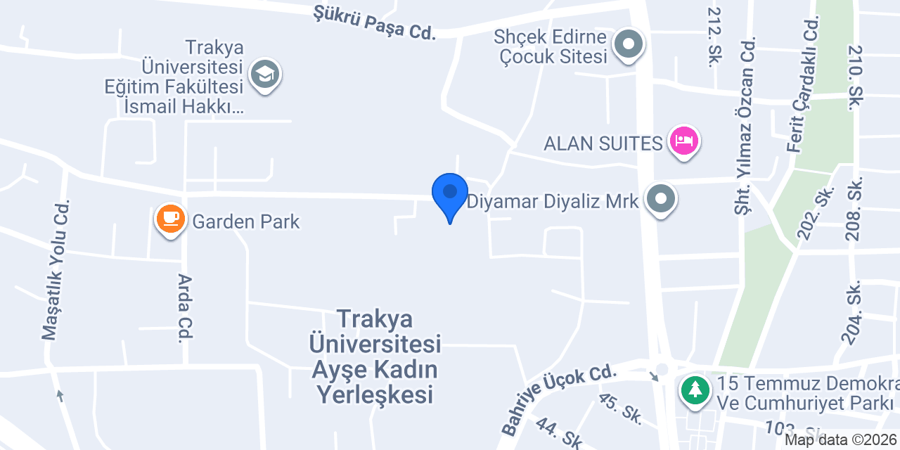Edirne İl Emniyet Müdürlüğü konumu