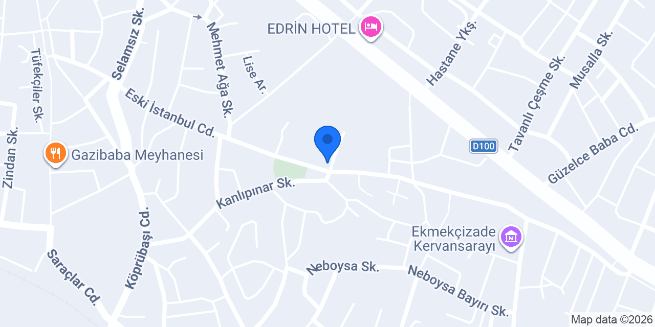 Edirne Lisesi konumu