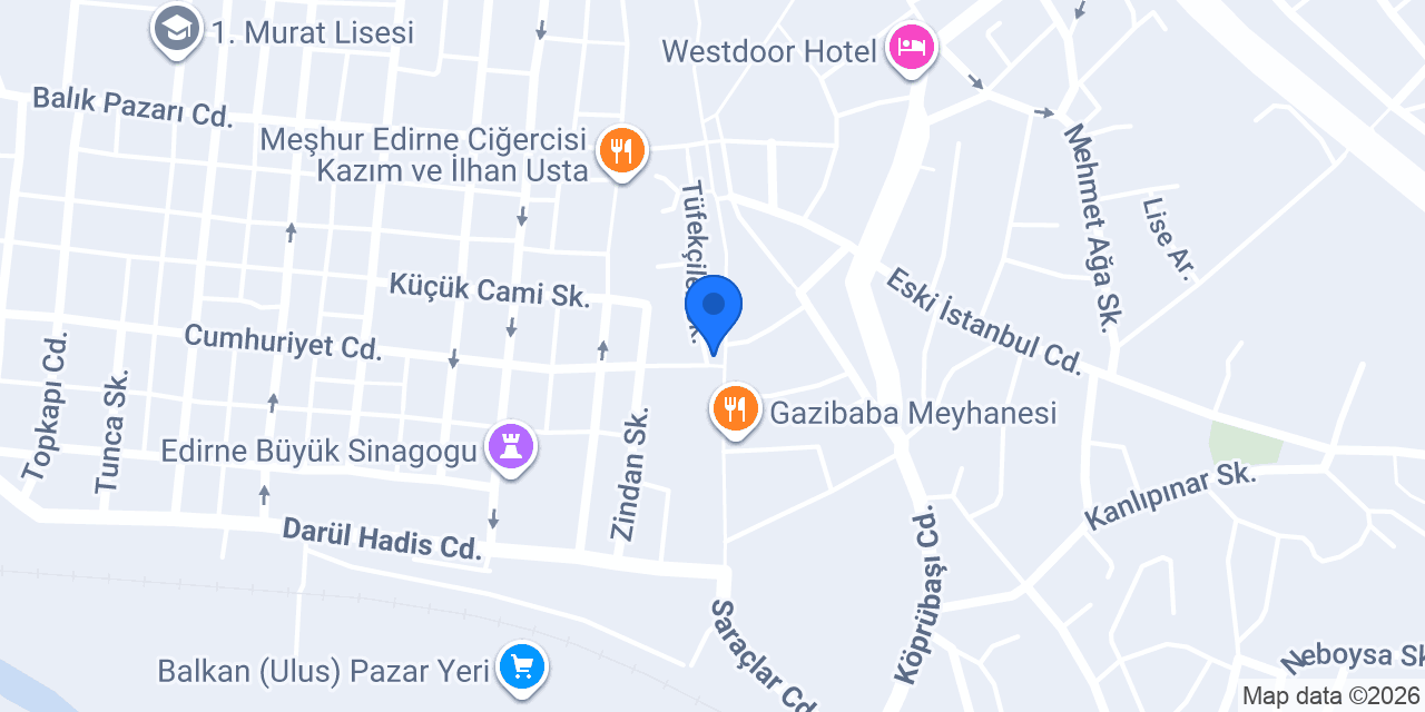 QNB Edirne Şubesi konumu