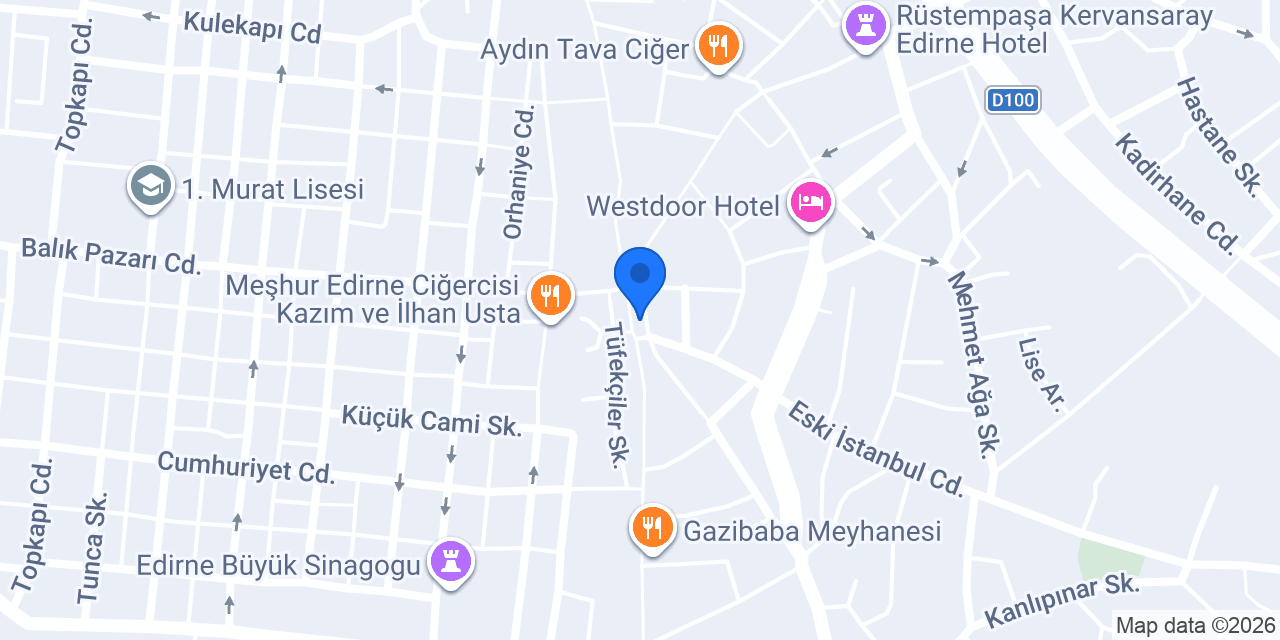 Zarif ÇiğKöfte Saraçlar Cad. Şube konumu