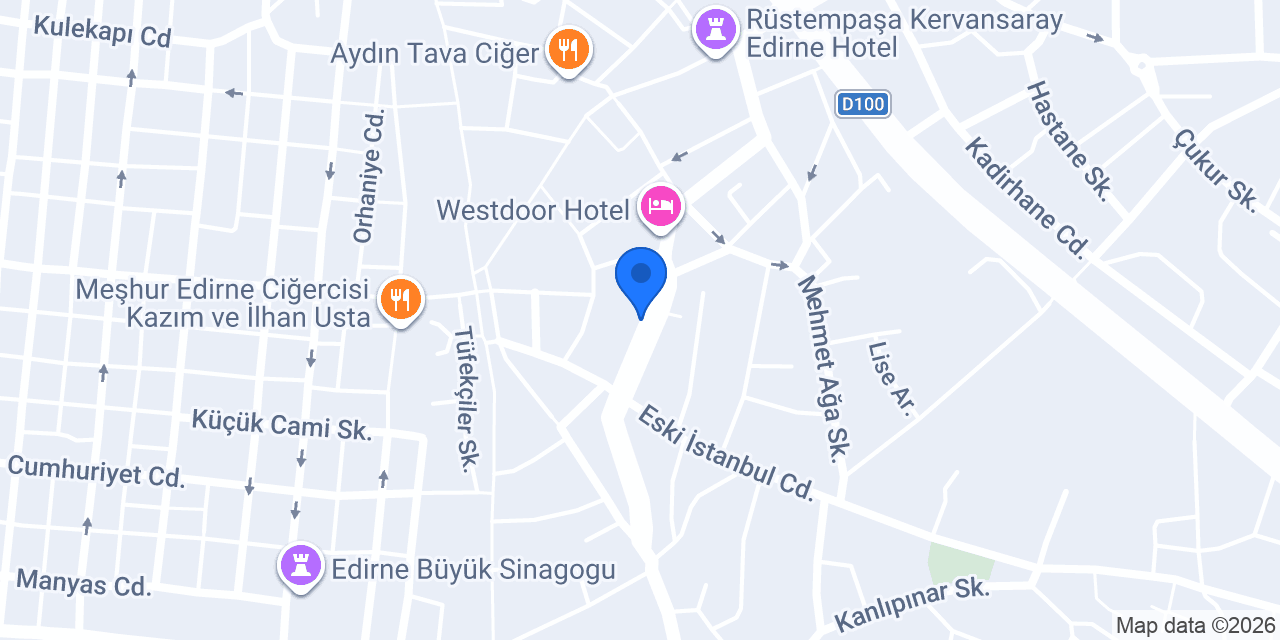 EDİRNE ULUS OTEL NATİONAL CİTY OTEL... konumu