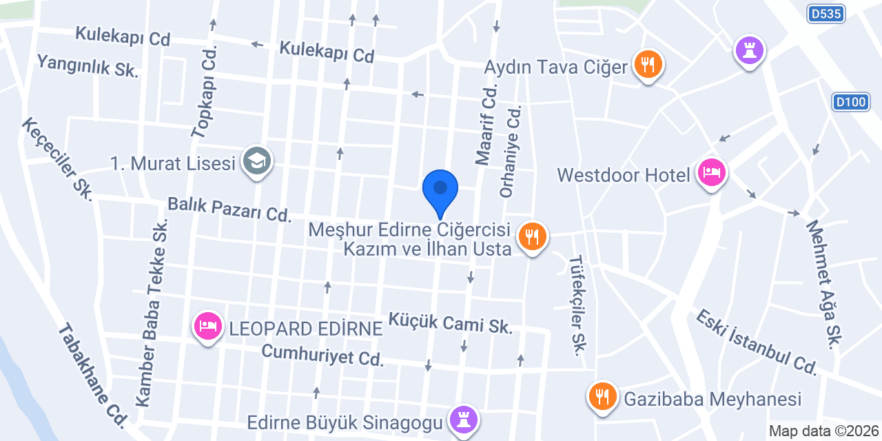 Edirne Star Emlak konumu