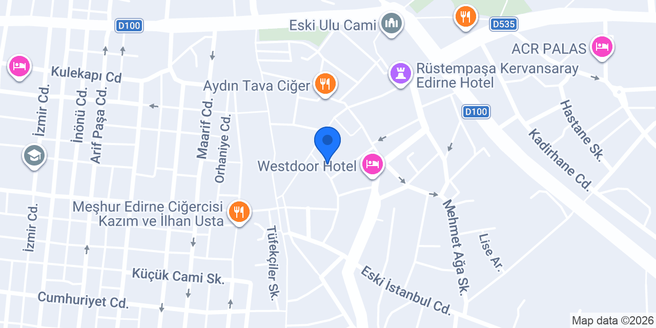 Yapı Kredi Bankası - Edirne Şubesi konumu