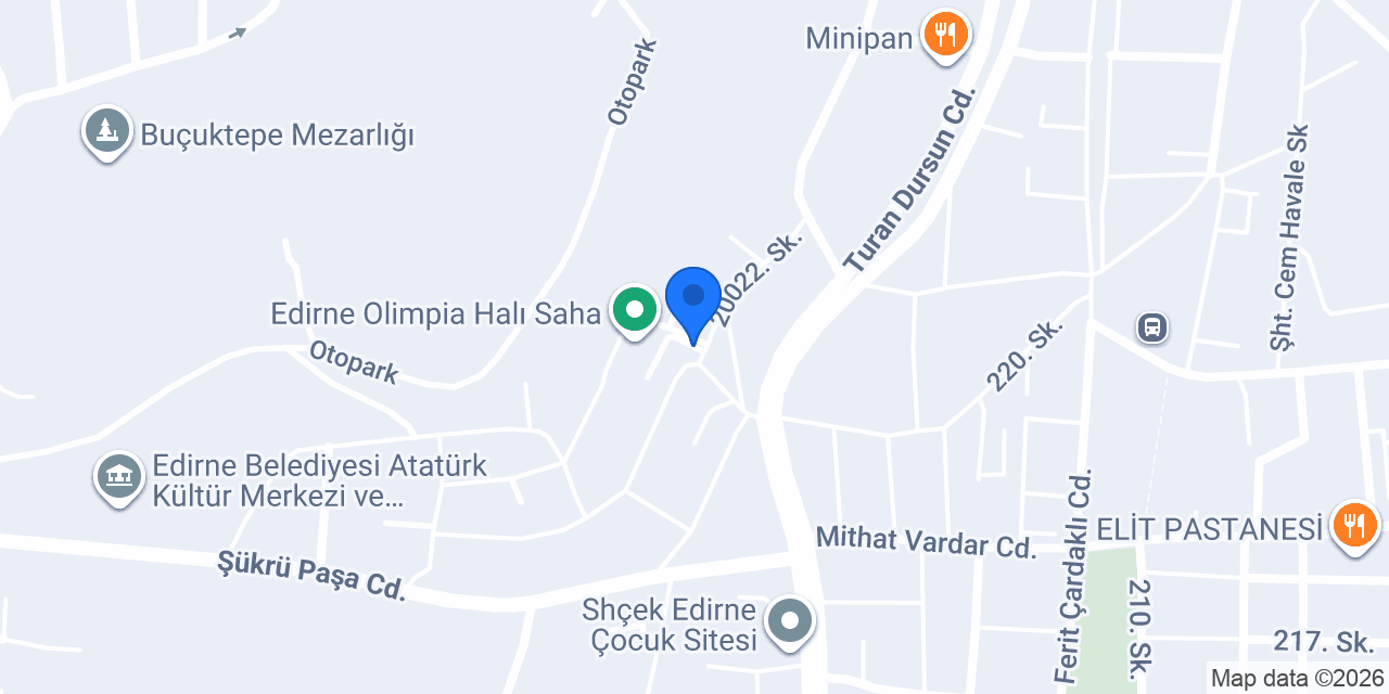 Edirne KYK Gülşeni Yurdu konumu