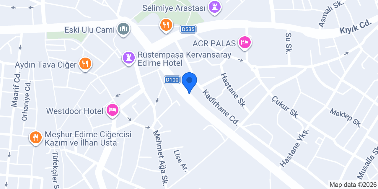 Han Mobilya Dünyası Edirne konumu
