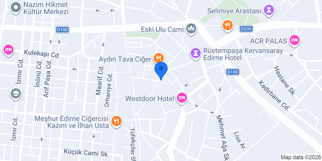 Vakıf Katılım Edirne Şubesi konumu
