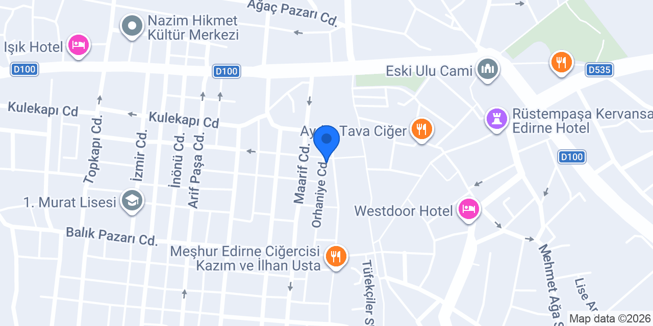Edirne Ciğercisi Kemal Usta konumu