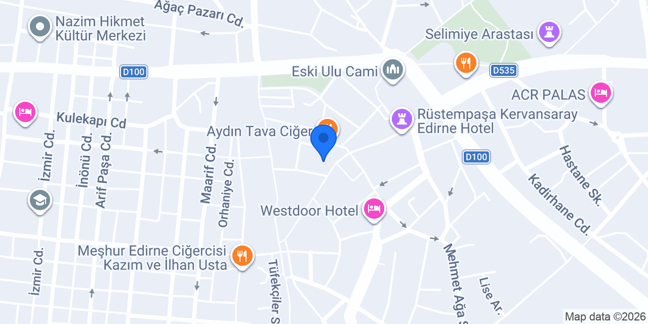 DenizBank Edirne Şubesi konumu