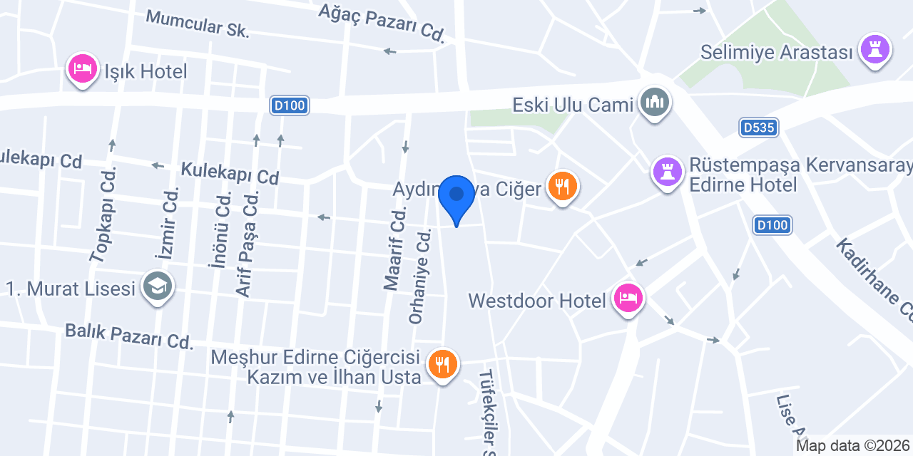Kılıçoğlu Organizasyon konumu