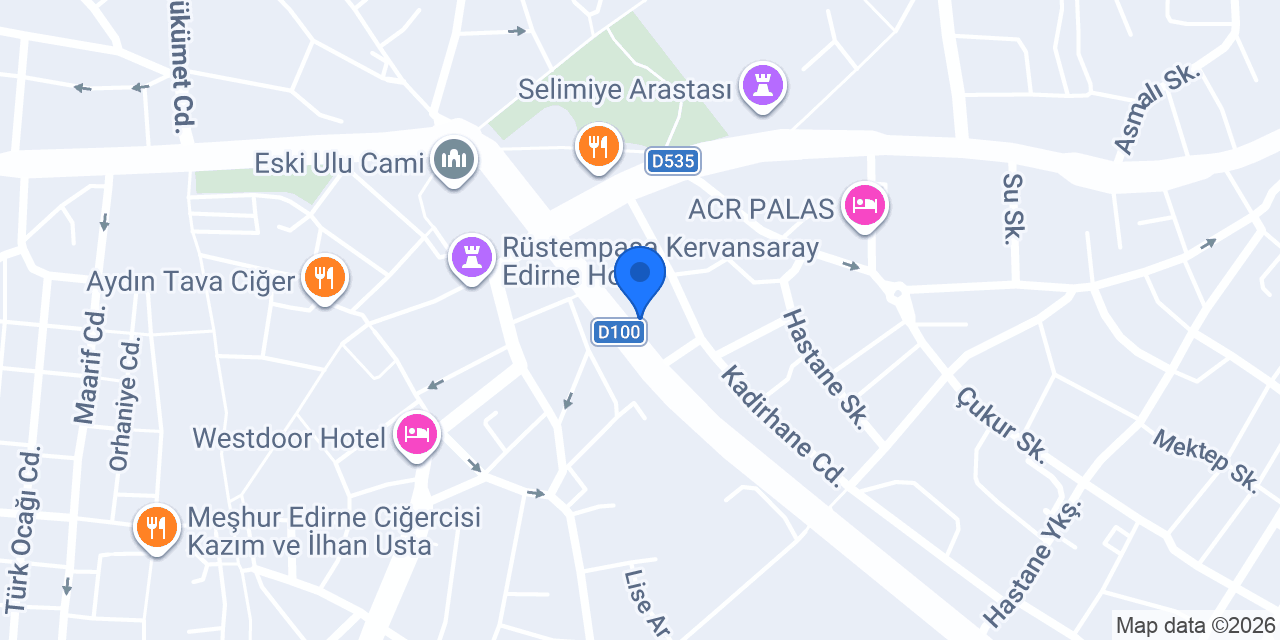 Özel Trakya Hastanesi konumu