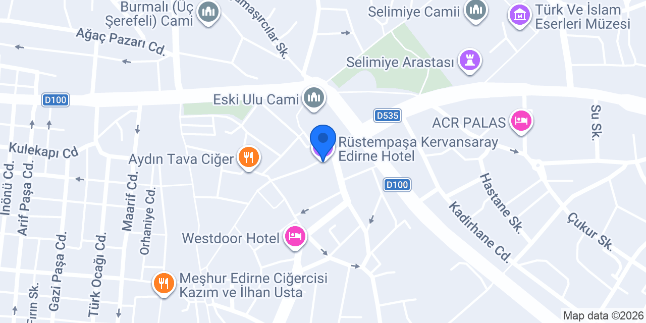 Rüstempaşa Kervansaray Edirne Hotel konumu