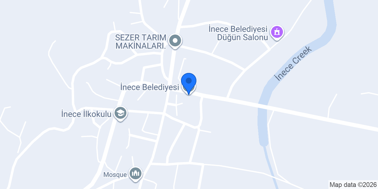İnece Belediyesi konumu