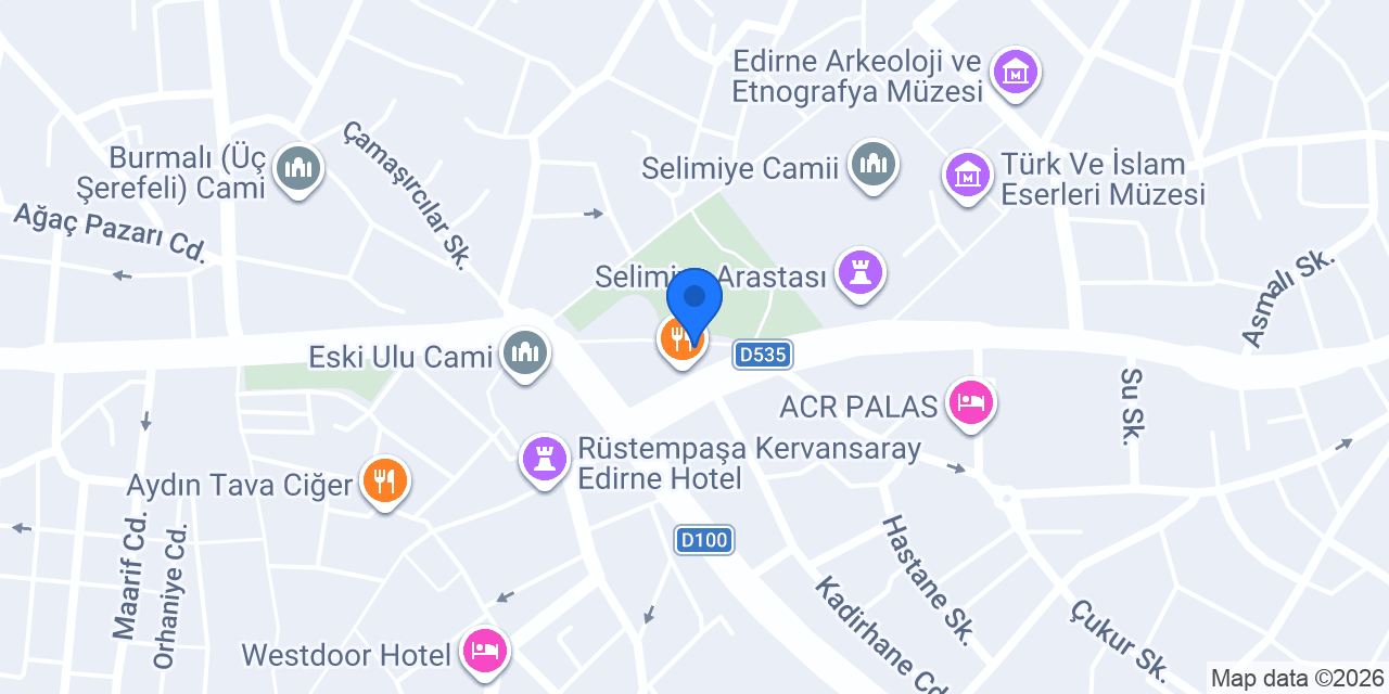 Tekin Börek ve Tatlı konumu
