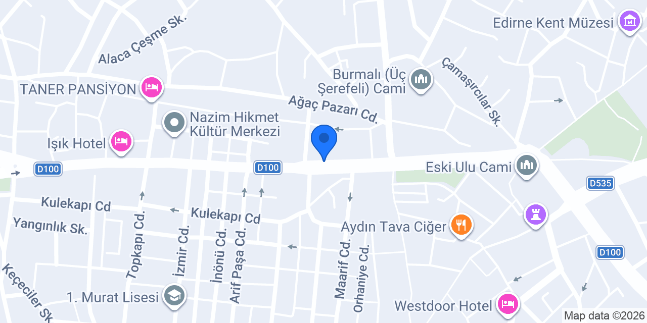 Halkbank Edirne Şubesi konumu