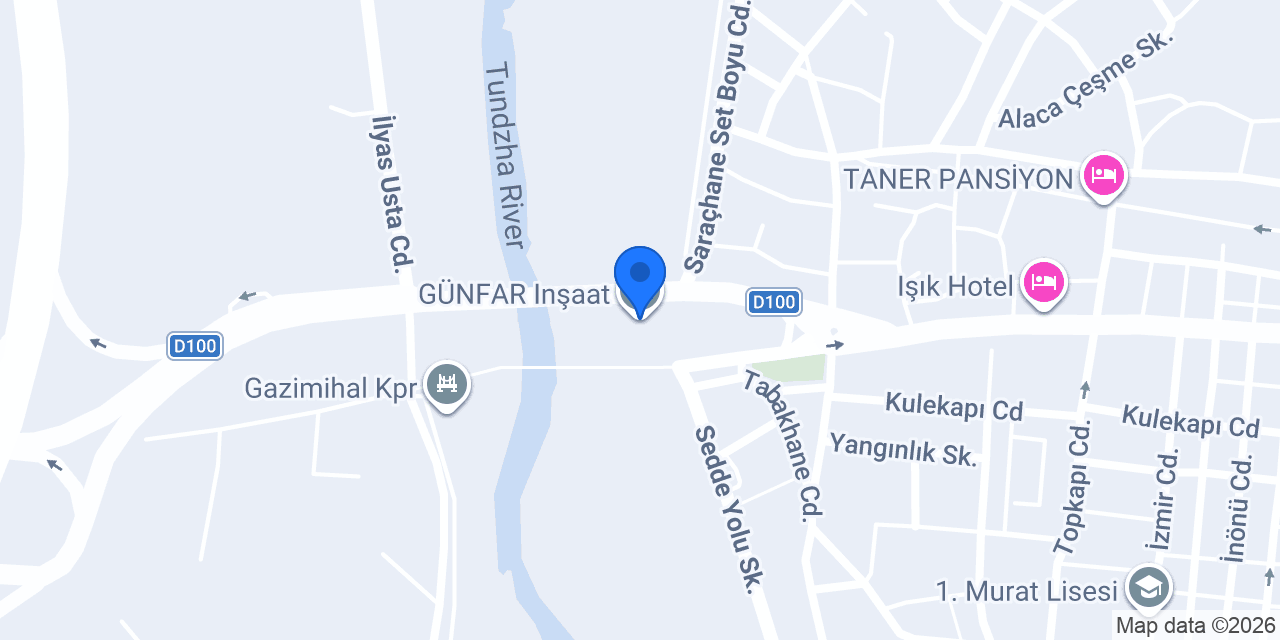 GÜNFAR Inşaat konumu