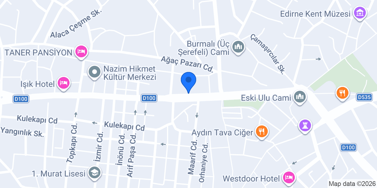 Şekerbank Edirne konumu