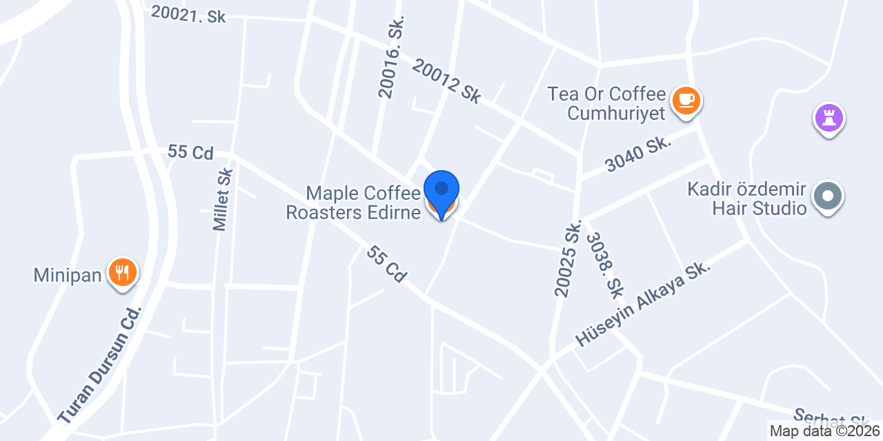 Maple Coffee Roasters Edirne konumu