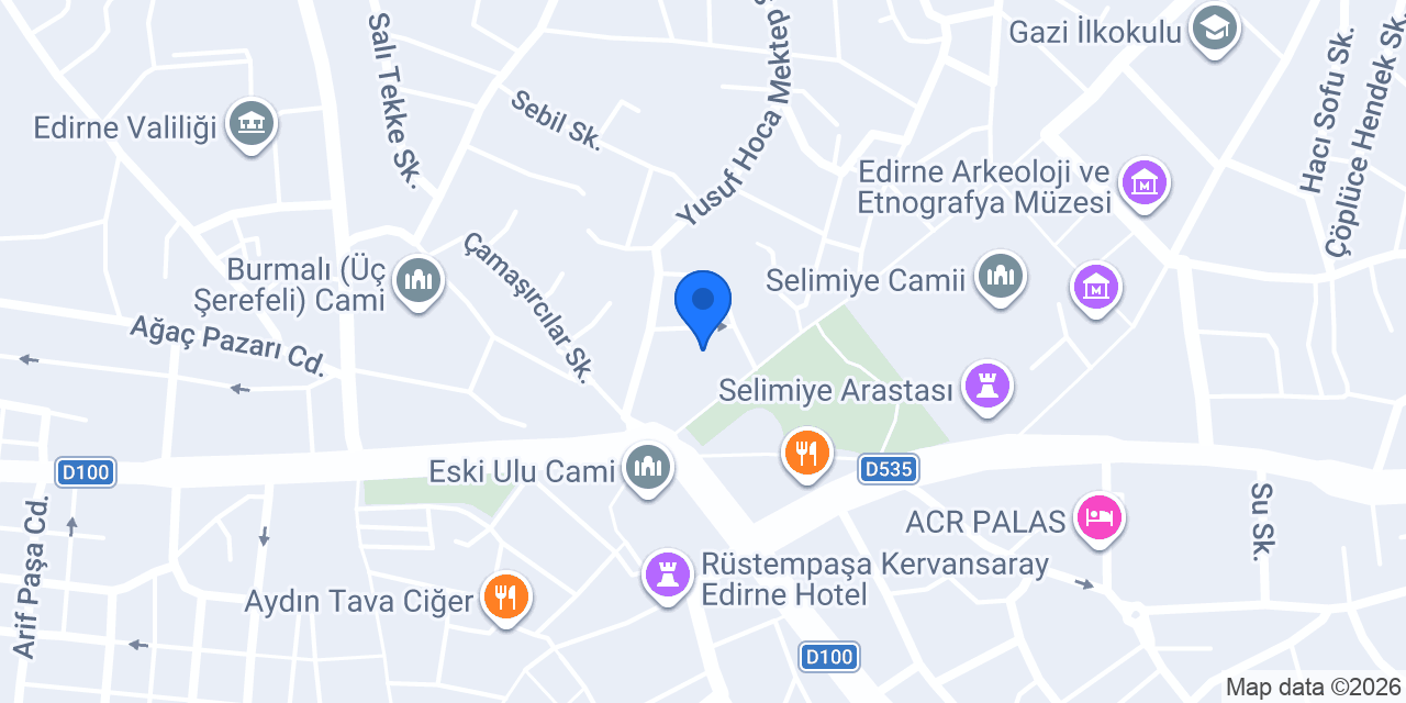 Edirne Belediyesi konumu