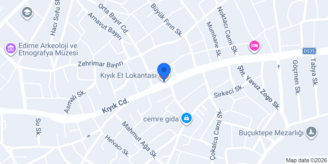 Kıyık Et Lokantası konumu